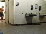 long risky exhib on toilet of a rest area